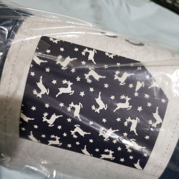 NWT Morgan Home Birch Trail Fleece Throw Navy Deer - Picture 2 of 5